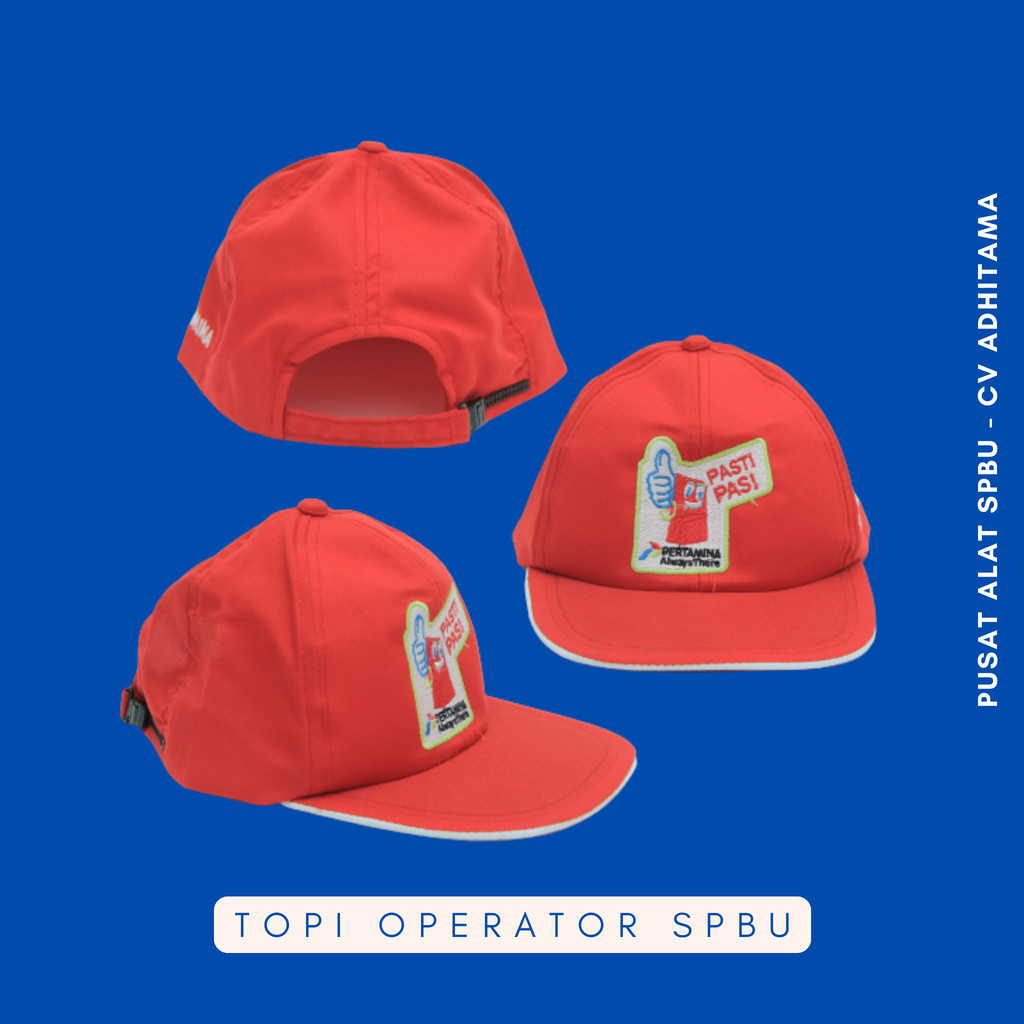 TOPI OPERATOR SPBU PERTAMINA PASTI PAS TOPI PRIA WANITA